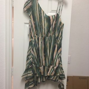 Free People Green Print Dress NWT Large